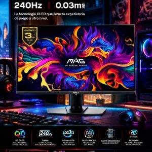 Monitor Gamer MSI 27" MAG 274QP QHD OLED 240Hz 0.03ms Flat 2xHDMI + 1xDP (II)