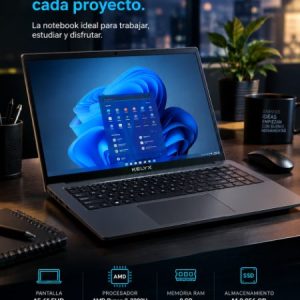 Notebook Kelyx 15.6" FHD AMD Ryzen 3-3200U 8Gb M.2 256Gb Win 11 Home Gris Oscuro