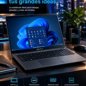 Notebook Kelyx 15.6" FHD AMD Ryzen 5-7430U 8Gb M.2 256Gb Win 11