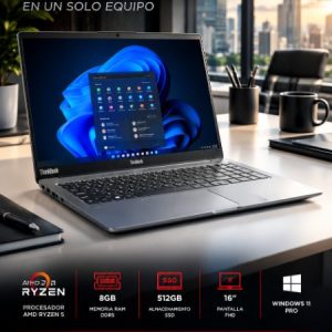 NOTEBOOK LENOVO THINKBOOK 16 AMD RYZEN 5 8GB DDR5 512SD FHD FDOS